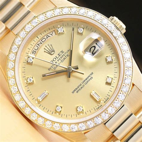 rolex 18k 18238 with diamond dial and bezel|Rolex day date 18238 price.